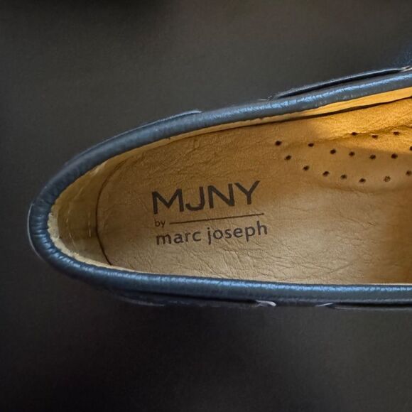 NEW MJNY Marc Joseph Riverview Leather Loafers Navy Grainy Women's 7 | Old Money - Picture 2 of 12